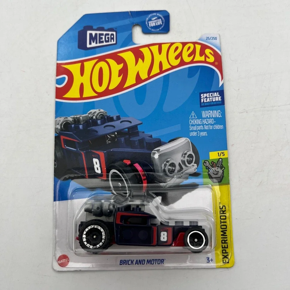 Hot Wheels Brick and Motor Experimotors 25/250 Blue Red Mega 2023 HTC55-N9C0B